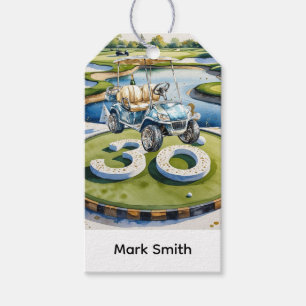 Golf 30th Birthday on golf course Gift Tags