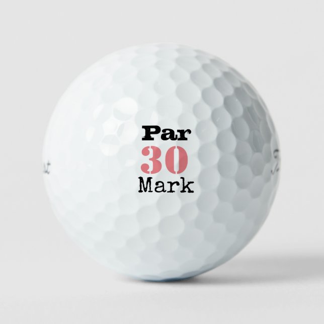 Golf 30th Birthday Par tee thirty party   Golf Balls (Front)