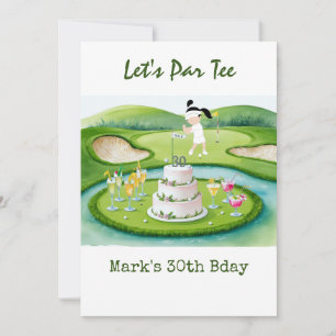 Golf 30th Birthday Par tee thirty party   Invitation
