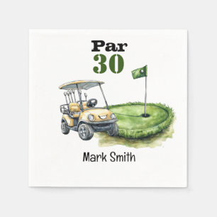 Golf 30th Birthday Par tee thirty party   Napkin
