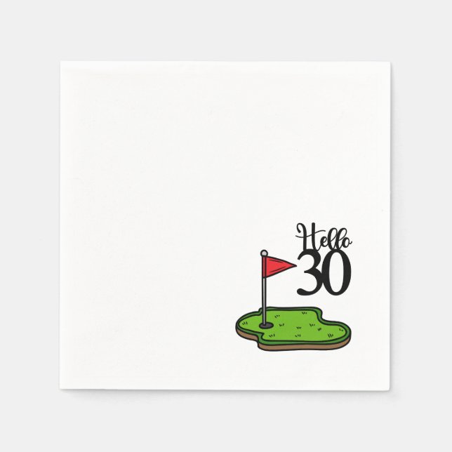 Golf 30th Birthday Par tee thirty party   Napkin (Front)