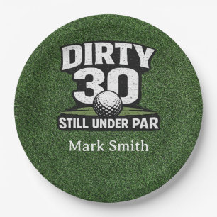 Golf 30th Birthday Par tee thirty party Paper Plate