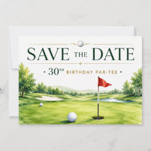Golf 30th Birthday Party  Invitation