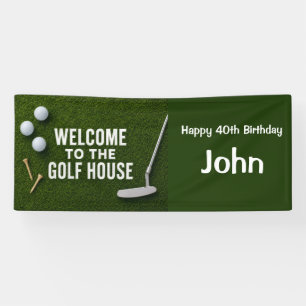 Golf 40th Birthday for golfer party Banner