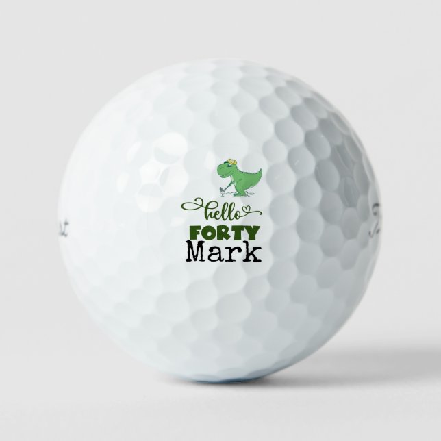 Golf 40th Birthday Par tee thirty party for golfer Balls (Front)
