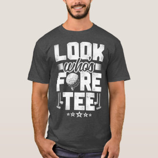 Golf 40Th Birthday Pun Vintage Look WhoS Fore Tee