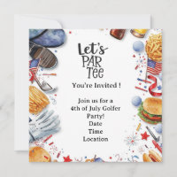 GOLF 4th July Independence Day Golfer party