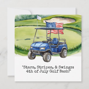 Golf  4th July Independence Day  Invitation