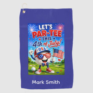 Golf 4th July Independence Day Towel