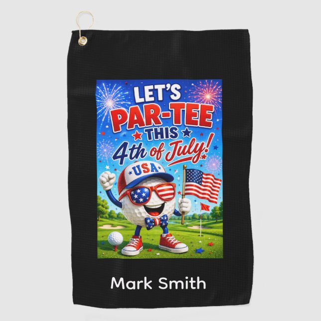 Golf 4th July Independence Day  Towel (Front)