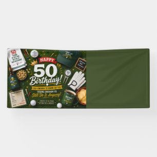 Golf 50th Birthday for golfer Banner