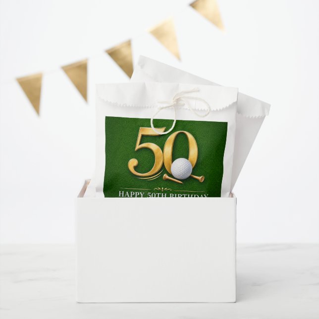 Golf 50th Birthday for golfer Favour Bag (Party)