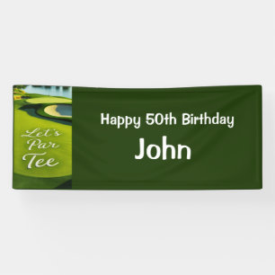 Golf 50th Birthday for golfer party  Banner