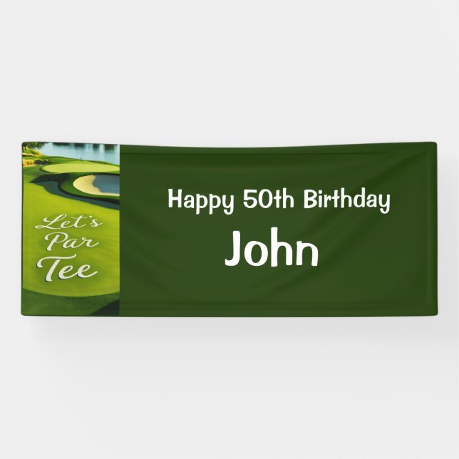 Golf 50th Birthday for golfer party  Banner (Horizontal)