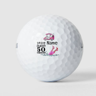 Golf 50th Birthday for woman golfer Balls