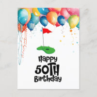 Golf 50th Birthday "Golden Swing: Celebrating