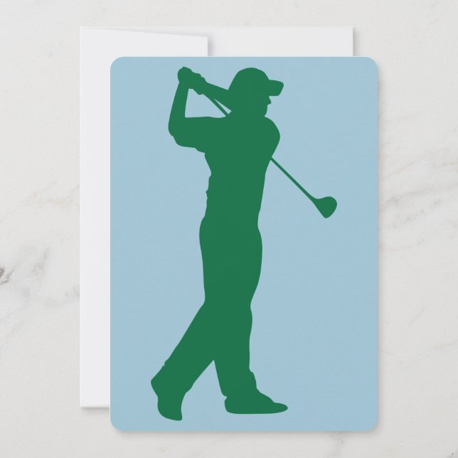 Golf 50th birthday invitation (Back)