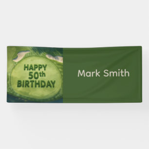Golf  50th birthday on golf course  banner