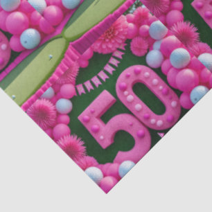 Golf 50th Birthday with Number for Golfer Tissue Paper