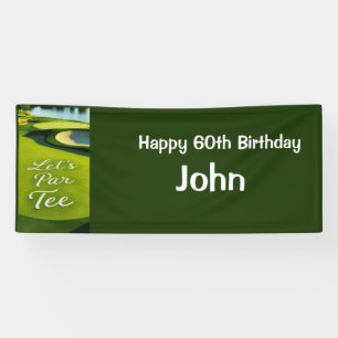 Golf 60th Birthday for golfer party Banner