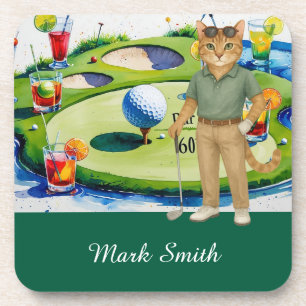 Golf 60th Birthday for Golfer with ball and tee Coaster