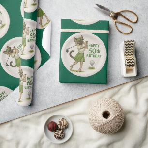 Golf 60th Birthday for Golfer Wrapping Paper