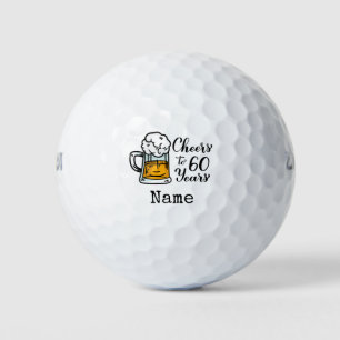Golf  60th birthday golfer balls