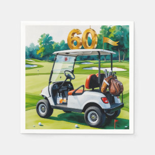 Golf 60th Birthday Par tee Golfer Party Napkin