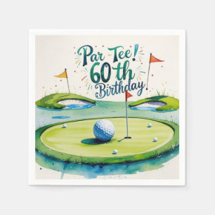 Golf 60th Birthday Par tee Party for golfer Napkin