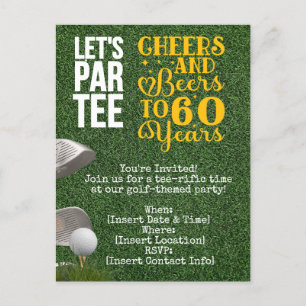 Golf 60th Birthday Party for Golfer Postcard