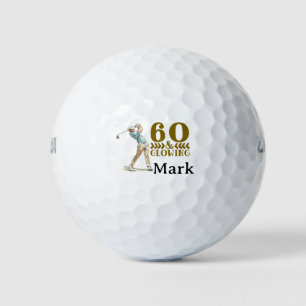 Golf 60th Birthday  themed for Golfer Balls
