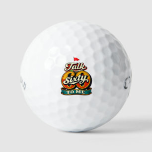 Golf 60th Birthday to You with Golf Flag Balls