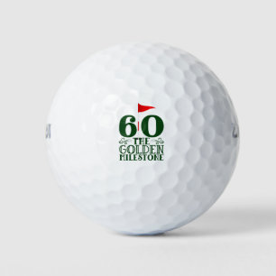 Golf 60th Birthday  to You with Golf Flag  Balls