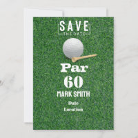 Golf 60th Birthday with Ball on Green for golfer