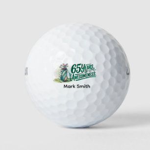 Golf 65th birthday for golfer balls