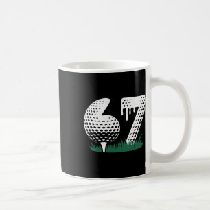 Golf 67 Six Seven Alpha Slang 6 7 Meme Kids Golfer Coffee Mug