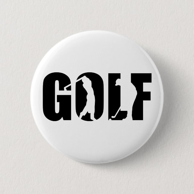 Golf 6 Cm Round Badge (Front)