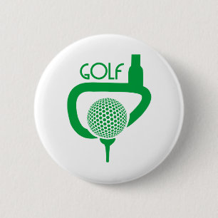 Golf 6 Cm Round Badge