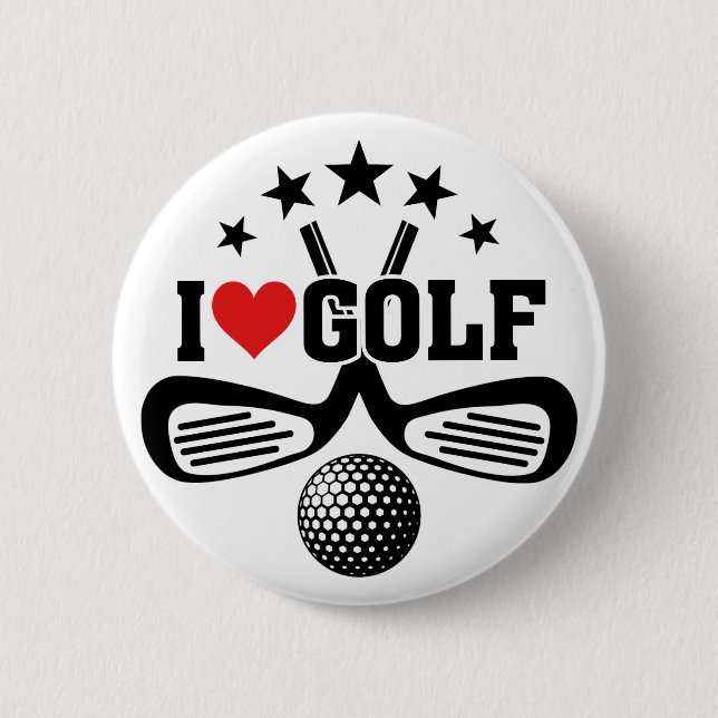 Golf 6 Cm Round Badge (Front)