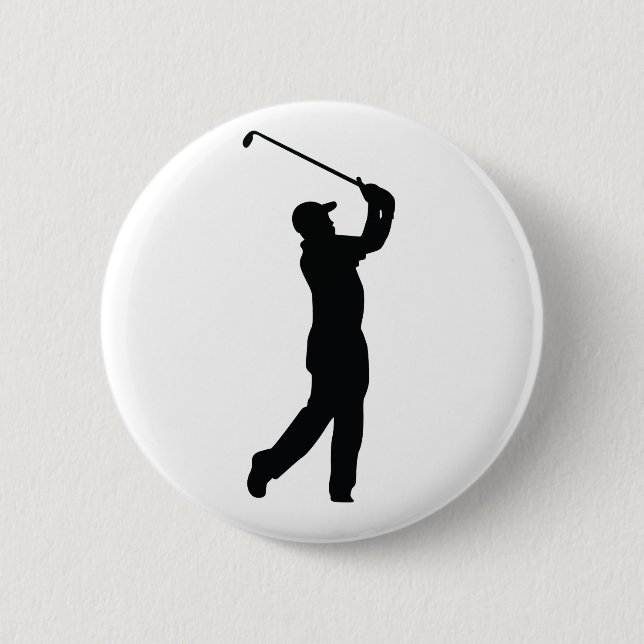 Golf 6 Cm Round Badge (Front)