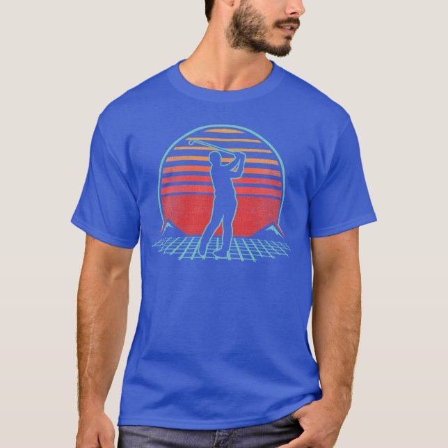 Golf 70s 80s Golfer Player retro T-Shirt (Front)