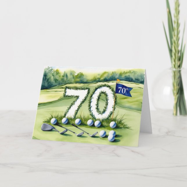 Golf 70th Birthday for golfer  Card (Front)