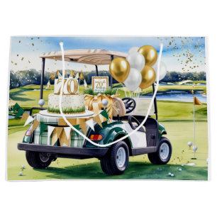 Golf 70th Birthday for golfer Large Gift Bag
