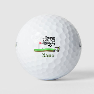 Golf 70th Birthday for golfer with golf flag Golf Balls