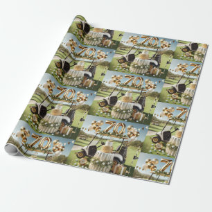 Golf 70th Birthday for Golfer Wrapping Paper