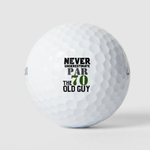 Golf  70th Birthday never under estimate  old guy Balls
