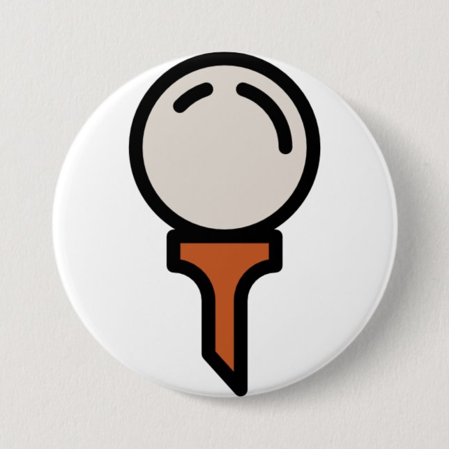 golf 7.5 cm round badge (Front)