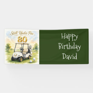 Golf 80th Birthday Anniversary to golfer Banner