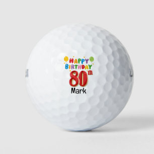 Golf 80th Birthday for Golfer Balls
