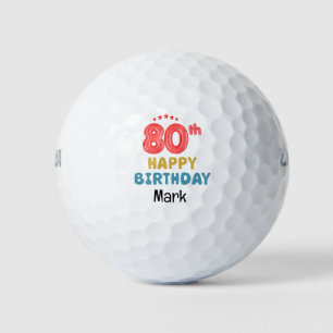 Golf 80th Birthday for Golfer  Golf Balls